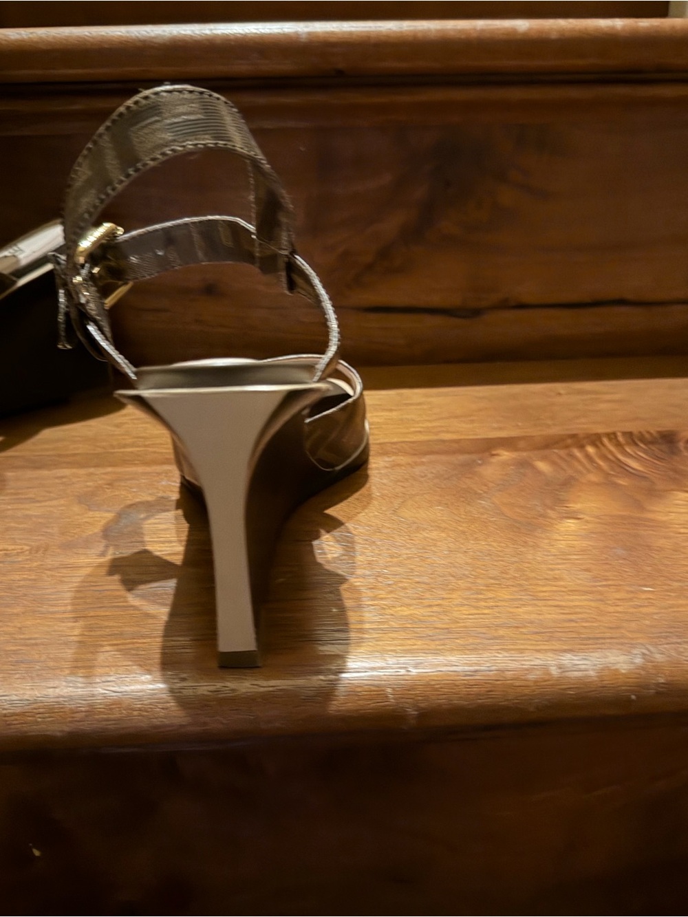 Fendi Brown Monogram Block Heel Sandals with Cream Platform size 38 (7.5). - Picture 5 of 9